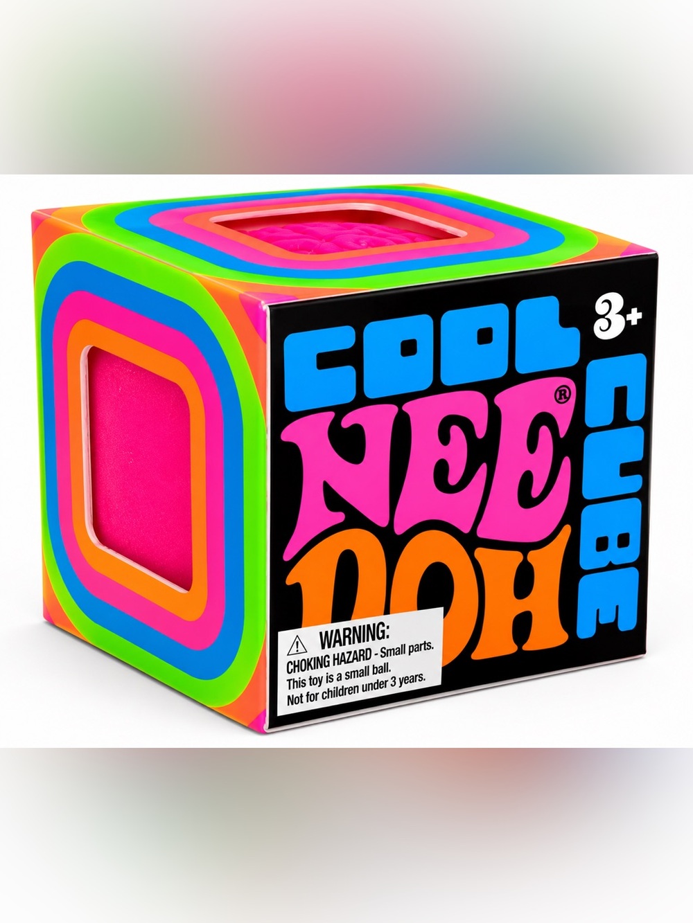 Needoh “Teenie” Cool Cube - Pink/Red